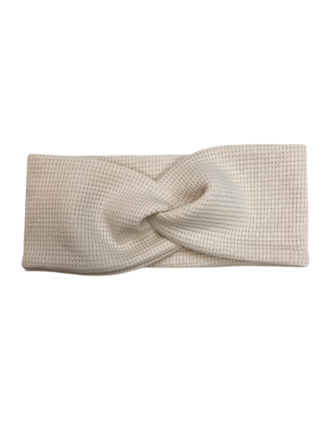 Stirnband Waffeljersey natur